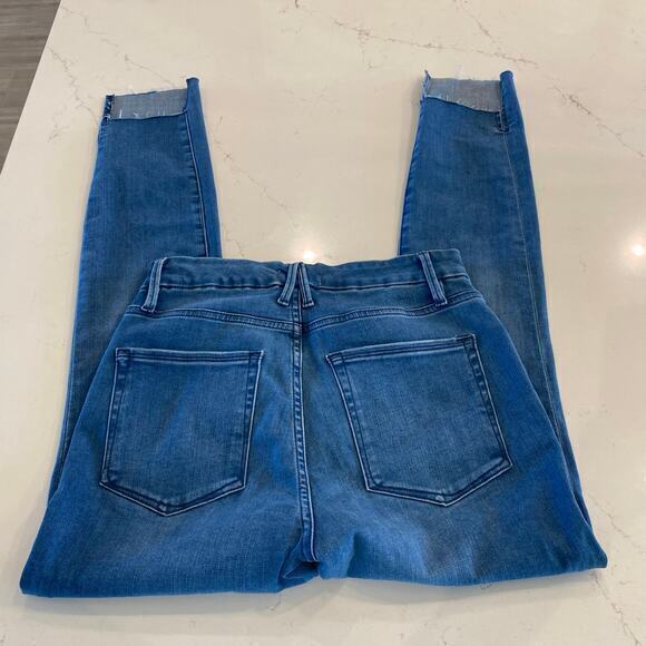 NWT Good American Good Waist Stepped-hem Skinny High-rise Jeans Size 10/30 - Picture 4 of 12